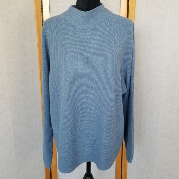 Lululemon Sweater Cotton Blend Boxy Blue Size Large - Picture 2 of 8